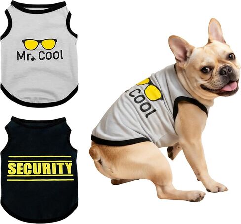 2Pack Puppy Dortts for Dogs Small Dogs Boy ، ملابس جرو للذكور ، ملابس الحيوانات الأليفة ، قميص أليف خفيف الوزن وتنفس ، ملابس الكلاب ، Chihuahua & Teddy & Yorkies & Dachshund & Teacup Top Tank (Medium) in Saudi Arabia