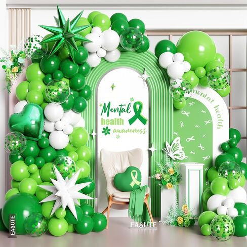 طقم قوس التوعية بسرطان الثدي ، 136 ٪ من زخارف الوعي بسرطان الثدي مع البالونات ذات الشريط الوردي الوردي بالون النجوم المتفجرات ولافتة الشريط الوردي لحفل الأنشطة المجتمعية in Kuwait