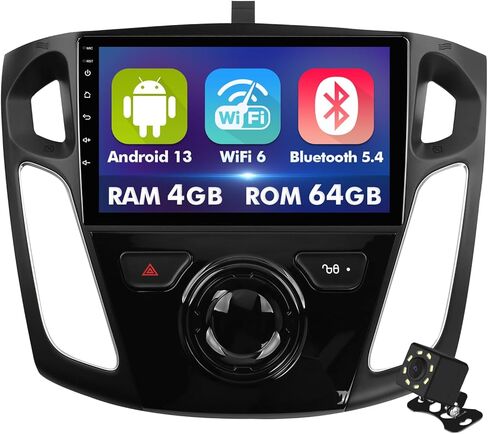 9 بوصة IPS شاش الشاشة Android 13 Stereo لـ Ford Focus 2012-2018 مع راديو Carplay & Android Auto 2+32GB ، دعم GPS ، WiFi 6 ، Bluetooth ، 5.4 ، راديو FM ، كاميرا احتياطية ، SWC ، USB المزدوج in Kuwait