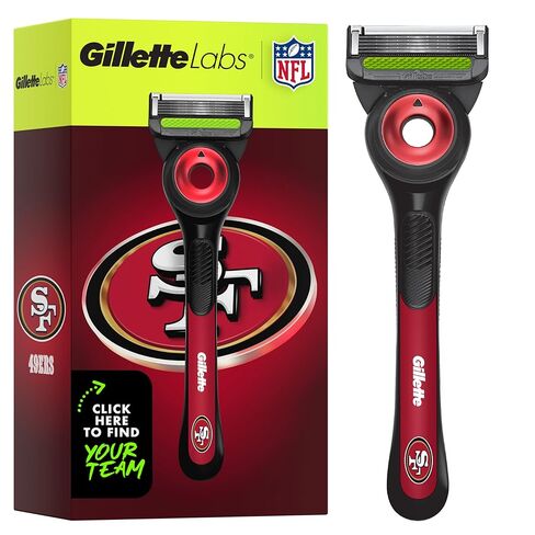 Gillette Labs Special NFL Chiefs Edition Shaving Razor for Men - 1 Handle, 1 Razor Blade Refill, Perfect for Game Day Grooming, GilletteLabs with Exfoliating Bar in Kuwait