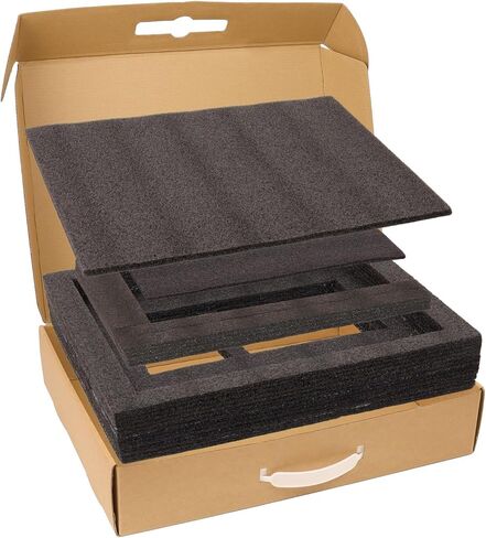 Laptop Shipping Box for up to 17 Inch with Adjustable Foam, Cardboard Mailer Computer Container for Shipping, Secure Notebook Laptop Box with Handle in Kuwait