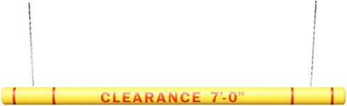 ClearanceGard 4″ x 96″ Clearance Bar Kit- Clearance X’ – XX" Lettering - Innoplast (Yellow White Tape) in Kuwait