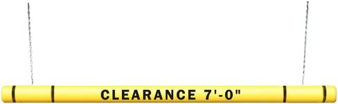 ClearanceGard 4″ x 96″ Clearance Bar Kit- Clearance X’ – XX" Lettering - Innoplast (Yellow White Tape) in Kuwait