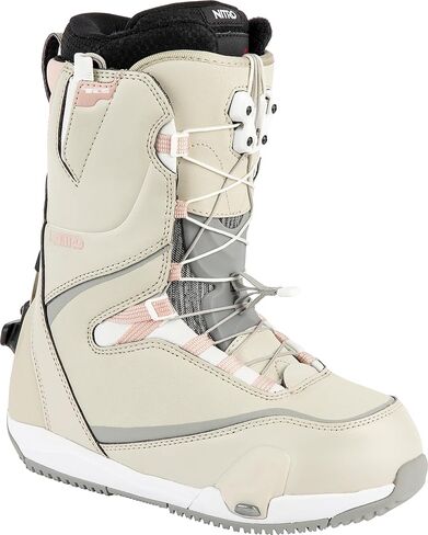 Nitro Cave TLS Step On Men's Snowboard Boots, White, 9.5 in Saudi Arabia