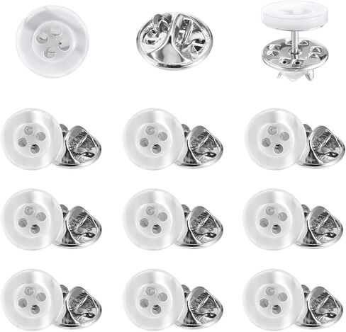 20 Pack 12mm No-Sew Buttons Detachable Reusable Shirt Buttons for Clothes Coats Dresses Quick Easy DIY Button Solution for Repair DIY Crafts Costume Making Decorative Brooch Pins in Black White in Saudi Arabia
