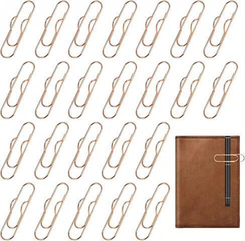 24 PCS Metal Pen Clip for Noteboor ، حاملي مقطع الورق في الذهب للحصول على دفاتر الملاحظات ، مقطع متين على حامل المجلات والمخططين والمكتب ومقاطع قلم رصاص للطلاب والمعلمين in Kuwait