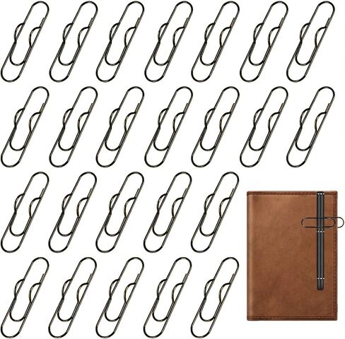 24 PCS Metal Pen Clip for Noteboor ، حاملي مقطع الورق في الذهب للحصول على دفاتر الملاحظات ، مقطع متين على حامل المجلات والمخططين والمكتب ومقاطع قلم رصاص للطلاب والمعلمين in Kuwait
