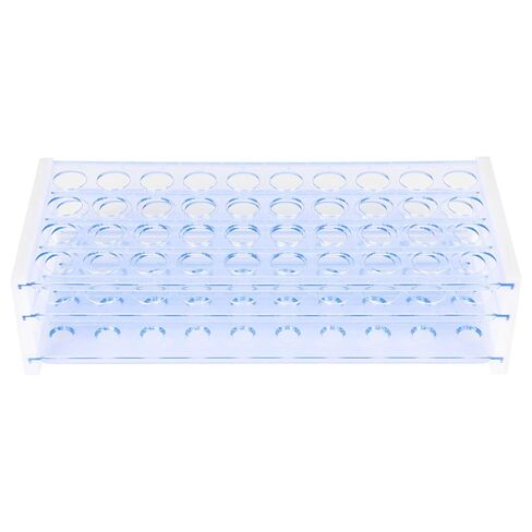 Test Tube Rack, 3-Tier Detachable Blue Plastic Test Tube Rack Tube Holder Stand Rack for Laboratory Scientific Experiments, 0.63 in 50-Place in Saudi Arabia