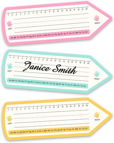 علامات اسم القلم الرصاص ، علامات الأسماء اللاصقة ذاتية للفصول الدراسية ، ديكورات ملصقات القلم الرصاص لمكاتب الطلاب ، ملصقات لرياض الأطفال ، 04 in Kuwait