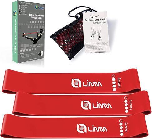 Fittest Pro by Limm Resistance Bands for Legs and Butt, Fabric Exercise Loop Bands Yoga, Pilates, Rehab, Fitness and Home Workout, Strength Bands for Booty in Kuwait