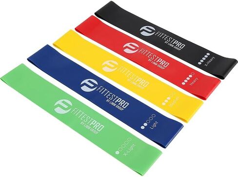 Fittest Pro by Limm Resistance Bands for Legs and Butt, Fabric Exercise Loop Bands Yoga, Pilates, Rehab, Fitness and Home Workout, Strength Bands for Booty in Kuwait