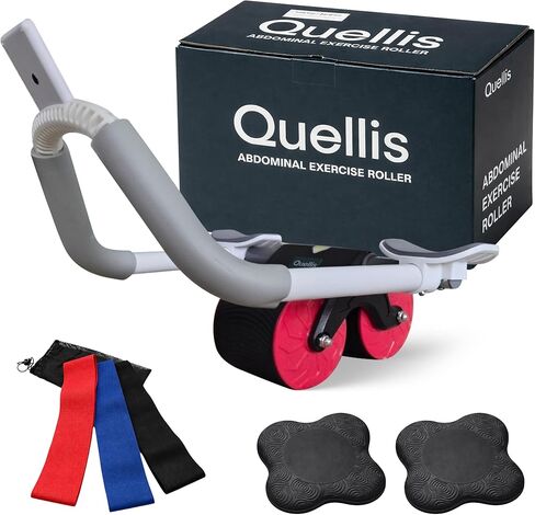 AB Roller للرجال والنساء - عجلة تدريب القوة الأساسية مع دعم الكوع و 2 منصات الركبة - أسطوانة تمرين في البطن للاستقرار الأساسي ، والحد من الدهون في البطن ، ومعدات تجريب الجسم الكلية in Saudi Arabia