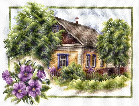 Panna - Cross Cross Stitch Kit - Castle in the Mountains - Zu -1280-14 Count - Aida - 14.37 × 10.83 بوصة - مجموعة DIY in Kuwait