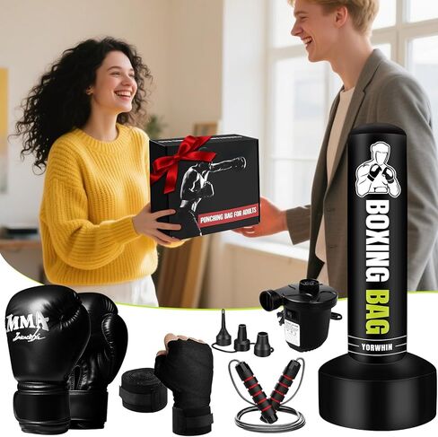 Heavy Punching Bag with Stand for Adults, 70" Standing Punching Bag with Gloves, Kickboxing Bags Training Equipment for Training MMA Muay Thai Fitness Karate in Saudi Arabia