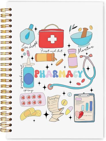 Pink Nurse Notebook Journal 5.5x8.3, Nurse Appreciation Gifts Notebooks for Note Taking, Nursing Gifts for Women, Coquette Pink Stethoscope Bow Nursing Spiral Journal in Kuwait