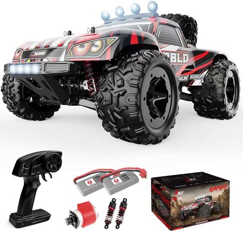 Remote Control Car,1/18 Scale RC Cars for Adults & Kids - IPX4 Waterproof 40KM/H 4X4 Off Road Truck, 2.4GHz Remote Control, 4WD All Terrain Vehicle with 2 Batteries (Black) in Saudi Arabia
