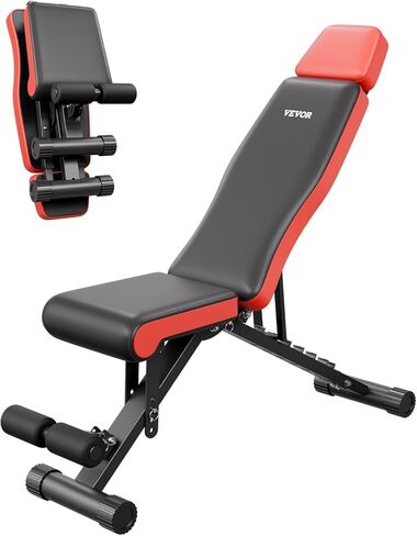 VEVOR Weight Bench, 800lbs Adjustable Weight Bench Press for Full Body Workout, Exercise Sit up Bench for Home Gym Strength Training, Flat Bench with with Leg Extension, Preacher Pad, Fast Adjustment in Saudi Arabia