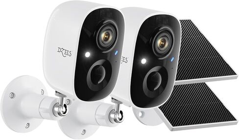 كاميرات الأمان DZEES Wireless Outdoor - Spotlight & Siren ، 2K 3MP Cameras WiFi Cameras for Home Security ، Detection AI Motion ، Color Night Vision ، Talk -Way ، in Kuwait