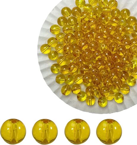 Pamir Tong 400pcs 8 ملم حبات زجاجية مستديرة للسوار حبات فضفاضة ناعمة جدًا لصنع القلادة-اليهود والحرفية DIY (اللون الأزرق الملكي) in Saudi Arabia