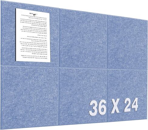 لوحة الفلين الكبيرة لجدار 36 "× 24" ، لوحة إعلانات تان الخفيفة ، 6 حزمة من البلاط الجدران مع 30 دبابيس ملونة ، لوحات من المكتب ، المدرسة ، المنزل in Kuwait