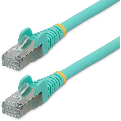 StarTech.com 6in CAT6a Ethernet Cable - Low Smoke Zero Halogen (LSZH) - 10 Gigabit 500MHz 100W PoE RJ45 S/FTP Black Network Patch Cord Snagless w/Strain Relief (NLBK-6IN-CAT6A-PATCH) in Kuwait