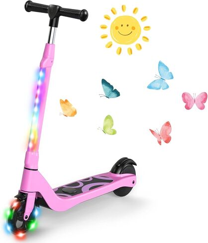Kids Kick Scooter ، سكوتر للأطفال الذين تتراوح أعمارهم بين 3 و 12 عامًا ، و 3 عجلة من أعمدة المقودات ذات الارتفاع القابل للتعديل ، وسكبرات الأطفال القابلة للطي مع عجلات مصباح LED وسطح مضاد للانزلاق ، والفتيان والبنات حتى 110 رطلاً in Kuwait
