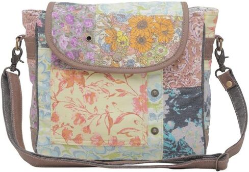 Myra Bag Western Leather Crossbody Bag for Women - Upcycled Canvas Shoulder Bag Le Piccolo in Saudi Arabia