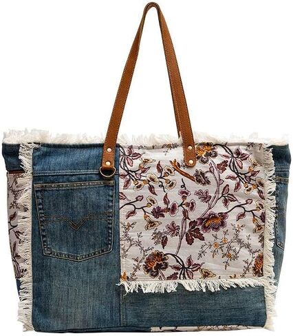 Myra Bag Western Leather Crossbody Bag for Women - Upcycled Canvas Shoulder Bag Le Piccolo in Saudi Arabia