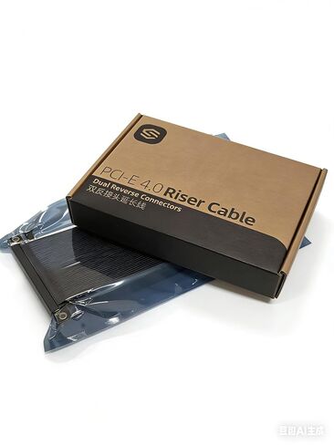 SG41 18.5 سم PCIE 4.0 x16 كابل الناهض/موصلات عكسية مزدوجة/ل K39/K40/K49/K49BL/K59 (Silver) in Kuwait
