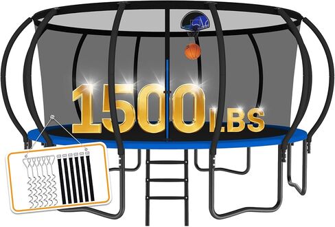 Tranpoline 1500 رطل 8 10 12 14 15 16 قدمًا tranpoline للأطفال والبالغين tranpoline مع شبكة العلو in Kuwait