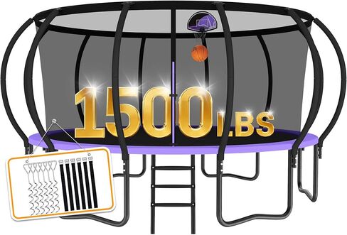 Tranpoline 1500 رطل 8 10 12 14 15 16 قدمًا tranpoline للأطفال والبالغين tranpoline مع شبكة العلو in Saudi Arabia