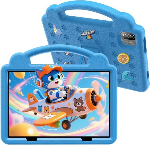10 Inch Kids Tablet with Case, Android 15 Tablets for Age 3-12, 64GB Educational Pad, 5G WIFI6,Parental Control, Dual Camera, 6000mAh, Bluetooth in Saudi Arabia