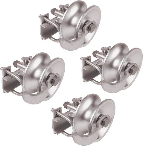 Sliding Gate Rollers, Steel Rolling Gate Hardware for 2'' (1-7/8'') Gate Frame & 1-5/8'' Track Pipe, Double U Bolt, 2 Pack in Saudi Arabia
