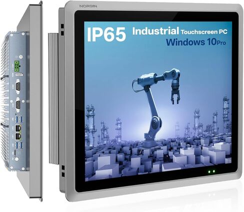 15 inch Industrial Panel PC Touchscreen Monitor, Fanless IP65 All-in-One Computer, Windows OS, Rich I/O Ports, VESA Mount, for Home, Factory, Kiosk, Automation (i3-7100U-8G+128G, 15-inch) in Saudi Arabia