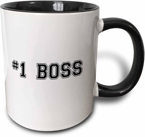 كوب 3dRose # 1 Boss، 11 أونصة، أسود in Saudi Arabia