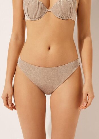 Woman's Swimsuit Bottoms Golden Glitter in Kuwait