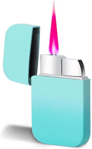 Pink Flame Torch Lighter, Stylish Glitter Refillable Butane Lighter, Windproof Pocket Lighter for Outdoor BBQ, Camping, Candle, for Women and Girls in Kuwait