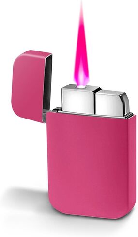 Pink Flame Torch Lighter, Stylish Glitter Refillable Butane Lighter, Windproof Pocket Lighter for Outdoor BBQ, Camping, Candle, for Women and Girls in Kuwait