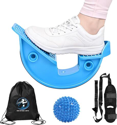 Jiurun Foot and Calf Stipter Kit - حزام تمتد الساق ، روك القدم ، أوتار الركبة وعجل ، مناسبة لتمديد الساقين والفخذين (الأزرق) in Kuwait