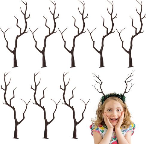 فروع EXCEART Manzanita 10 قطع من فروع الأشجار المجففة من قرن الوعل الاصطناعي وأغصان النباتات فرع أغصان شجرة على شكل قرن الوعل الاصطناعي مجموعة أعمال يدوية لعيد الميلاد والزفاف in Saudi Arabia