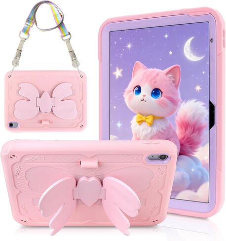 Atesson for iPad 10th Generation Case for Kids for iPad A16 Case 2025 11 inch with kickstand chickstand coather cover with headiced duty for the iPad 10th gen 10.9 ' /11th Pink in Kuwait