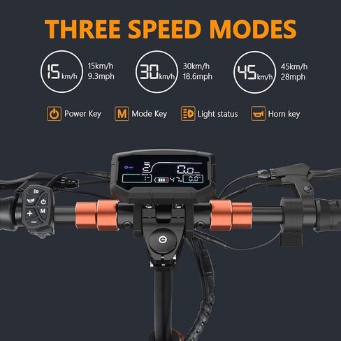 Ienyrid Electric Scooter Adults ، Sceat E Scooter مع مقعد 1000W محرك الناتج الذروة 28 ميلاً في الساعة 30 ميلينز إطارات الهواء 10 بوصات ، تعليق مزدوج ، 48V/12.5AH بطارية قابلة للطي محمولة M4 PRO S+ in Saudi Arabia