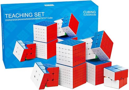 Speed Cube Set - Puzzle Cube, Magic Cube Bundle Collection Cube 2x2 3x3 4x4 5x5 6x6 7x7 Puzzle Cube Toy Gift Box for Children Adults, Pack of 6, Moyu MFJS WCA 2-7 Set (Stickerless) in Saudi Arabia