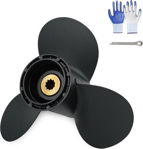 Boat Propeller for Suzuki Outboard Engine 10 Spline Tooth Aluminum Propeller 8HP 9.9HP 15HP 20HP,9 1/4x8 9 1/4x9 9 1/4x10 9 1/4x11 9 1/4x12 in Kuwait