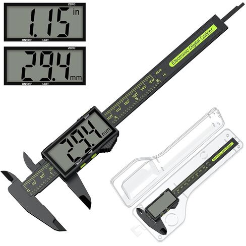 Digital Calipers, Caliper Measuring Tool with Large LCD Screen, Stainless Steel Micrometer Caliper Digital, Auto-Off Feature, Screen Splash Proof, Switch from Inch Metric Fraction (6Inch/150mm) in Kuwait