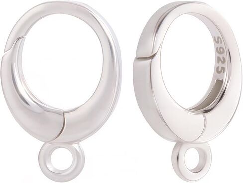 SUNNYCLUE 1 Box 2Pcs 925 Sterling Silver Spring Gate Rings Gold O Ring Clip Metal Closures Round Bracelet Connector Small Necklace Clamp Carabiner Snap Hoop Clip Clasps for Jewelry Making DIY Craft in Saudi Arabia