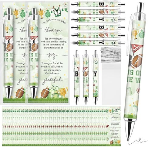 50 Set Mallard Duck Baby Shower Favors for Guests Baby Shower Gifts Pens Mallard Duck Ballpoint Pens Thank You Greeting Cards for Gender Reveal Party Gifts Guest Souvenirs Birthday Game Prizes in Saudi Arabia