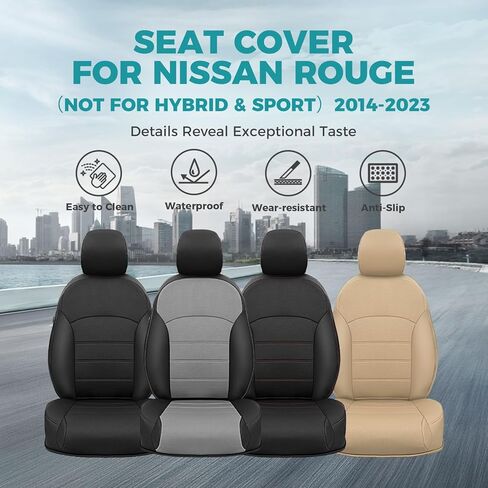 أغطية المقاعد لنيسان روغ 1: 1 مخصص FIT 2014-2020 الأغطية الجلدية المقاومة للماء العادية in Kuwait