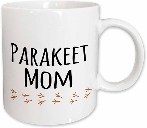 مج 3dRose Parakeet Mom، 11 أونصة، أزرق in Saudi Arabia
