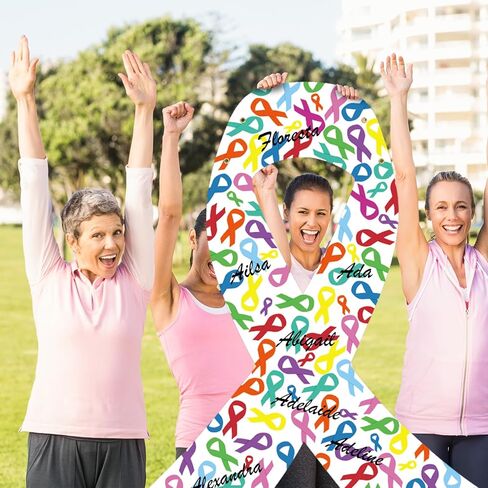 Mindsoft Breast Cancer Awayshess Banner Outdoor 59 × 45 بوصة من الشريط الوردي الخلفية الخلفية الكبيرة لسرطان الثدي زخرفة للحفلات الصحية للدعاية حديقة الزاوية أنشطة الحفلات in Saudi Arabia